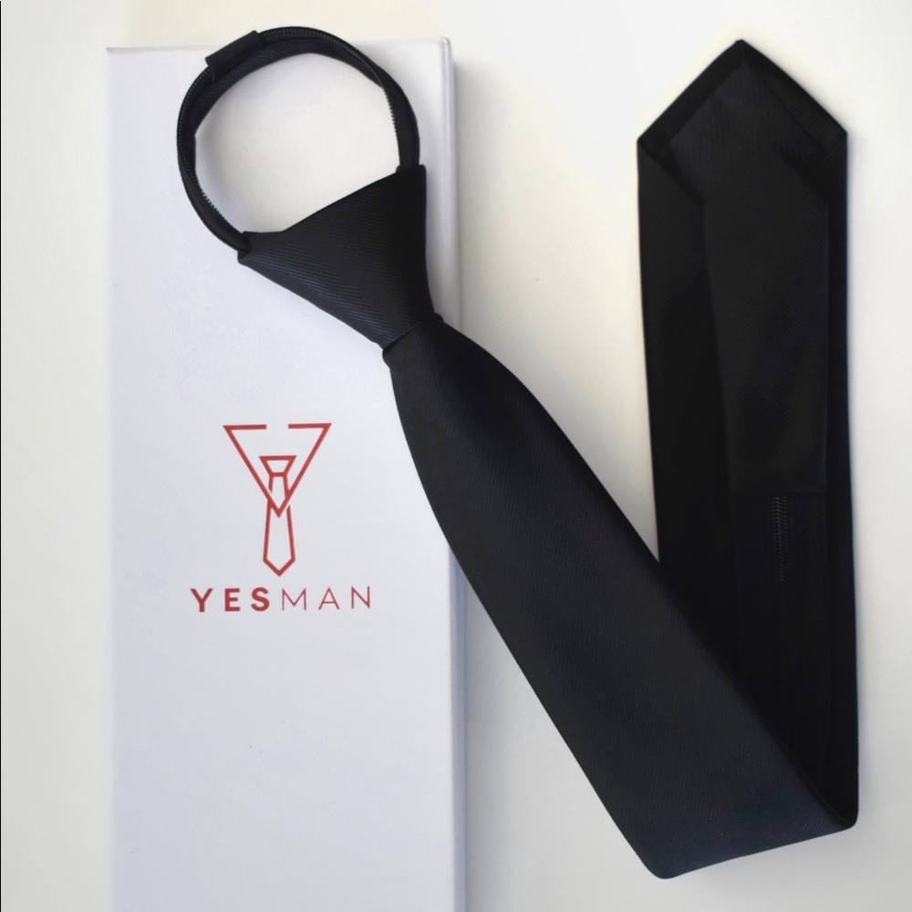 Black zipper tie